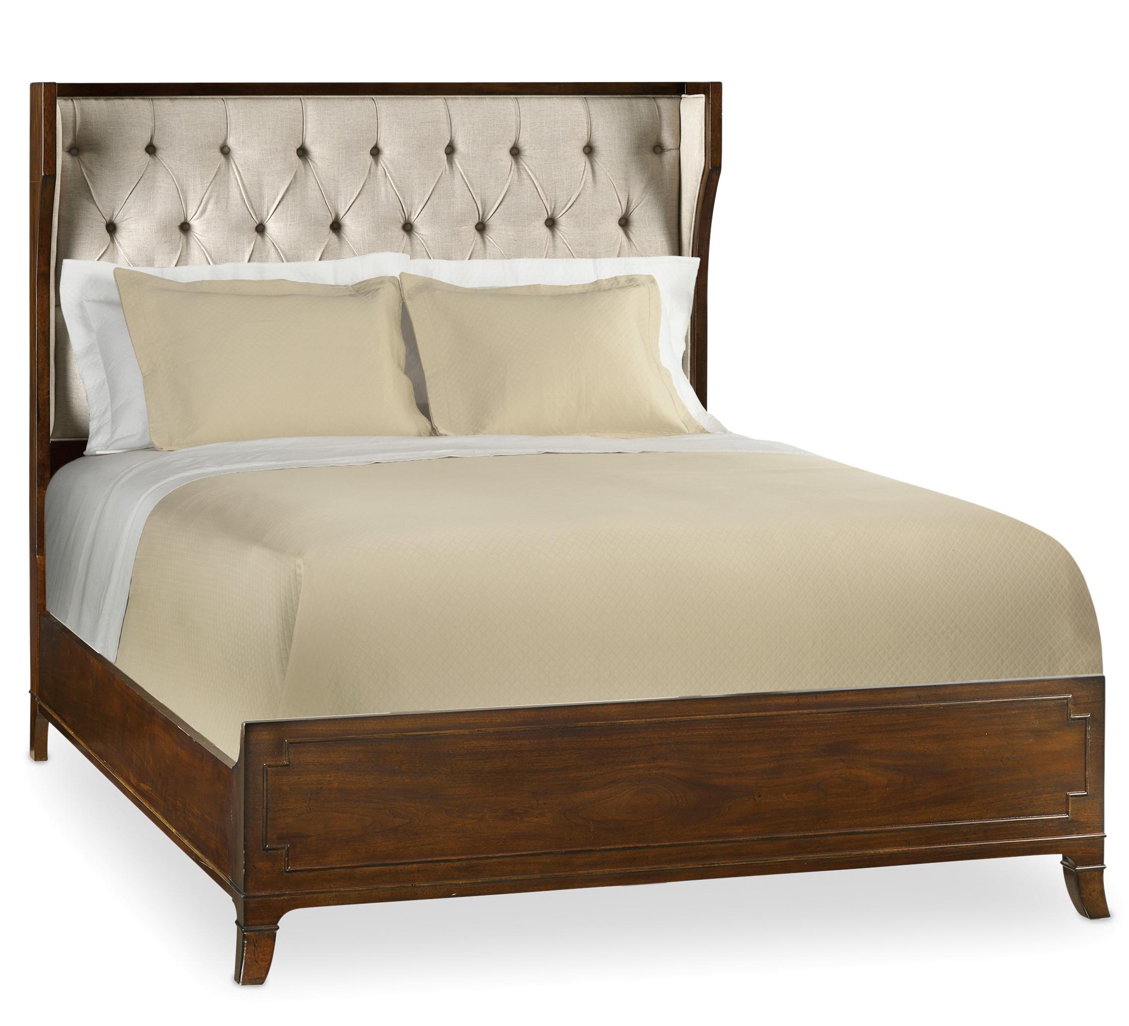 Hamilton Home Palisade Queen Upholstered Shelter Bed with Diamond